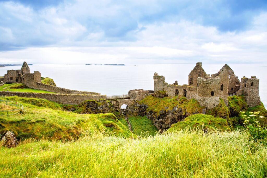 Ruins,Of,Dunluce,Castle,,Antrim,,Northern,Ireland,During,Sunny,Day